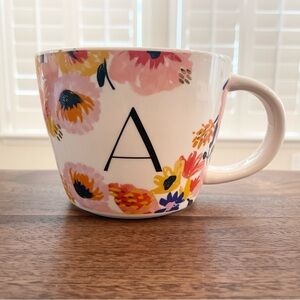 Opalhouse Floral Monogram 16 oz Mug - Letter A